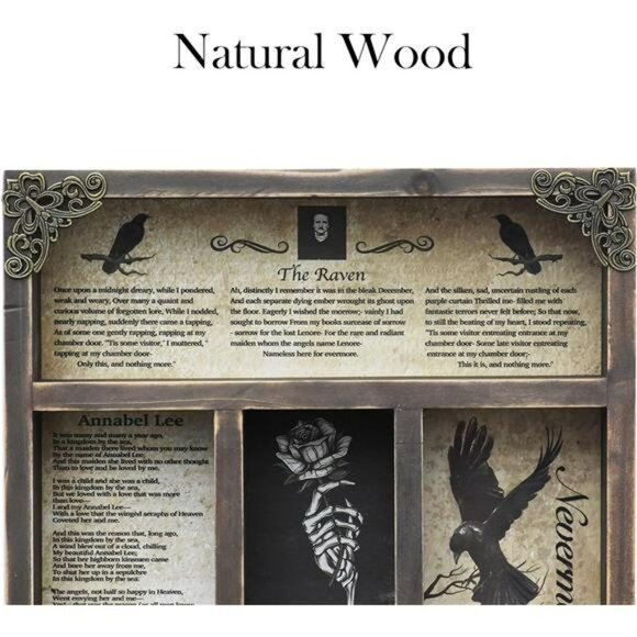 Rustic Gothic Wall Shelf Vintage Floating Display Rack Halloween Home Decor Gift - Picture 3 of 7